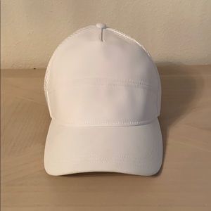 White Lululemon Baseball Cap.